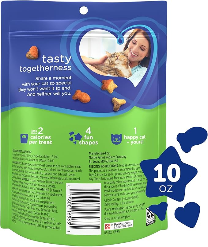 Whisker Lickin's Purina Cat Treats,Crunchy and Yummy Tuna Flavor - 10 oz. Pouches,(Pack of 8)