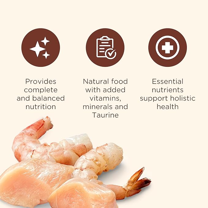 Nutrish Grain Free Wet Cat Food Chicken & Shrimp Pawttenesca Whole Health Blend with Real Shredded Chicken & Whole Shrimp in Sauce, 2.8 oz. Cup (Rachael Ray) (Pack of 12)