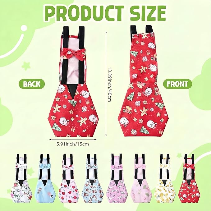 8 Pcs Chicken Diapers Bird Diaper Reusable Duck Diapers Waterproof and Adjustable Chicken Accessories Poultry(L)
