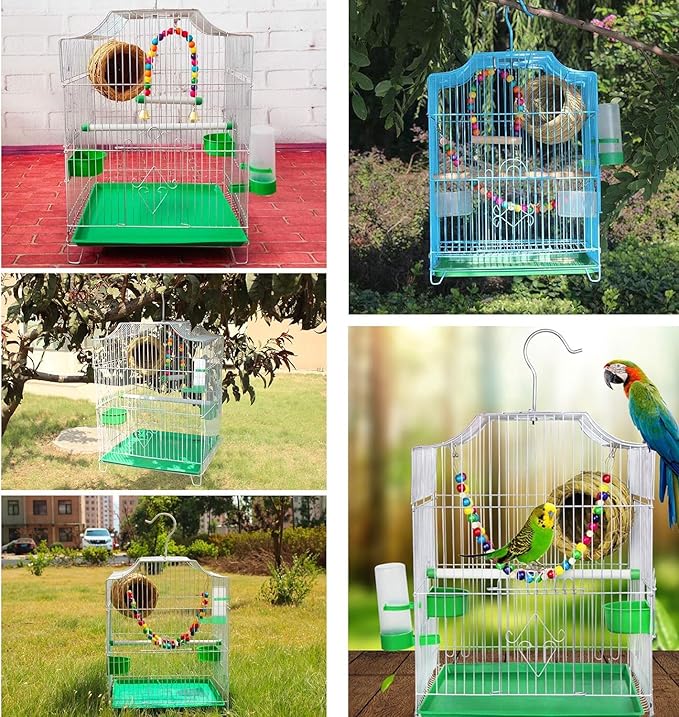 Bird Water Dispenser for Cage, 4pcs Bird Water Bowl 140ml Automatic No Mess Gravity Feeder Bird Watering Supplies for Pet Parrot, Parakeets, Cockatiel, Budgie Lovebirds and Other Birds