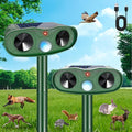 2025 Ultrasonic Animal Repellent Outdoor Deer Repellent Devices, 2Pack Solar Animal Repeller Motion Detection, Cat Repeller Outdoor to Scare Squirrel Dog Repellent Deterrent for Yard