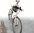 Small Dog Bike Carrier, Bicycle Pet Seat with Tether, Padded Insert, Two-Way Reinforcement, Quick Clamp