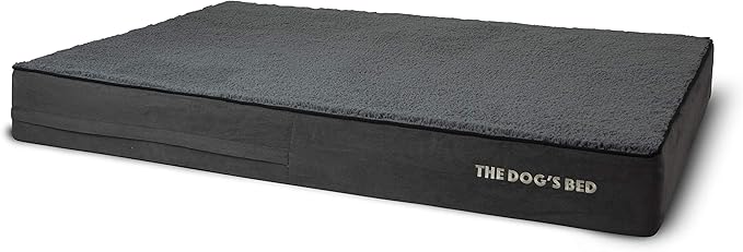 The Dog’s Bed Orthopedic Memory Foam Dog Bed Mattress, Plush Fabric, Grey Plush, XXL, 6-Inch