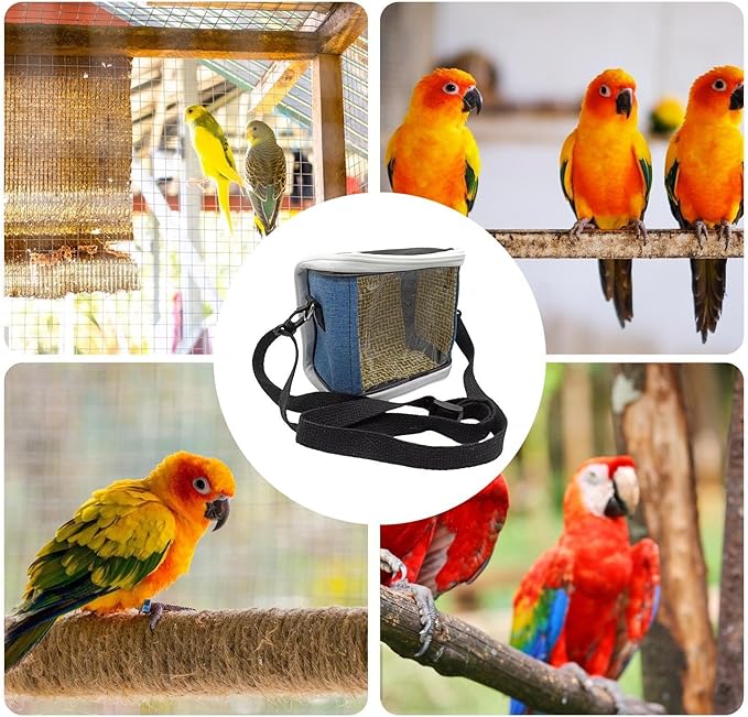 Bird Carrier - Lovebirds Outdoor Carrying Cage, Portable Parrot Travel Habitat with Ventilated Design, Secure Pet Transport Box | for Macaw Conure Budgies Vet Visit Short Trips Moving Homes