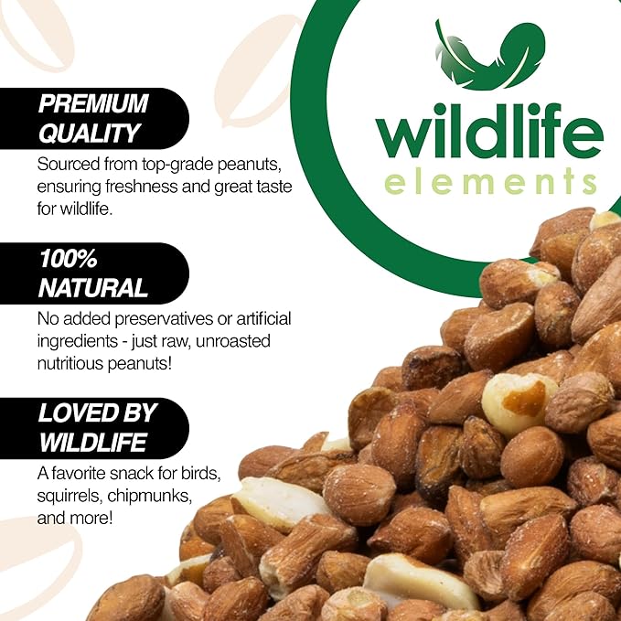 Peanut Party Unprocessed, Raw Shelled Peanuts Wildlife Animal Food, 25lb - Rich in Protein, Healthy Fats, and Essential Nutrients for Birds, Squirrels & Waterfowl
