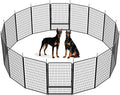 SunsGrove Dog Playpen Outdoor with Wider Door, Heavy Duty 50 Inch 16 PanelsDog Pen, Anti Rust Dog Fence Indoor, Easy Insert into Soil, Pet Playpen for Yard RV Camping