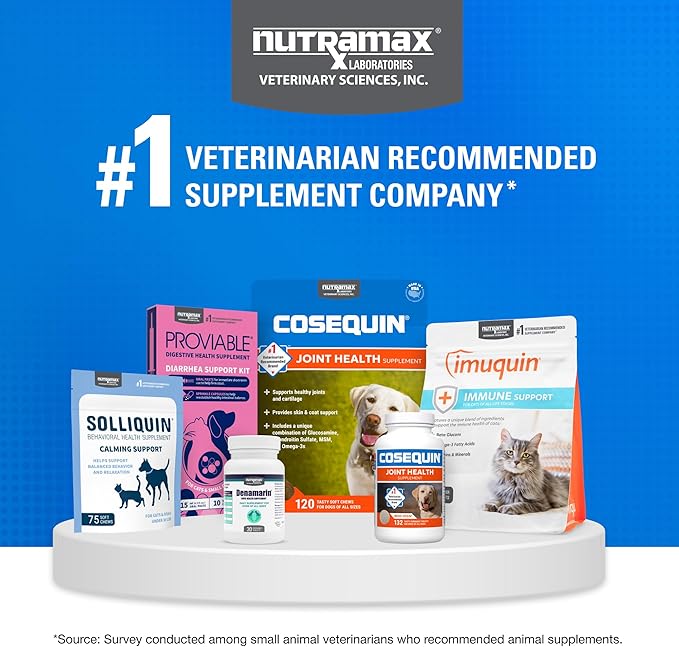 Nutramax Cosequin for Cats Joint Health Supplement, Contains Glucosamine for Cats, Plus Chondroitin, and Omega-3s, Supports Joint and Skin and Coat Health, Sprinkle Capsules, 80 Count