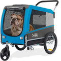 Tiggo Veelar Sports Pets Large Dog Bike Trailer & Stroller for Medium,Large Dog or Multiple Small Dogs, Pet Stroller for Dogs Up to 78 lbs, Parking Brakes, Low Center of Gravity