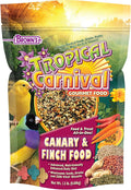 F.M. Brown's Tropical Carnival Gourmet Canary and Finch Food, 1.5-lb Bag - Vitamin-Nutrient Fortified Daily Diet with Fruits, Veggies, Grains, Seeds, Herbs, and Flowers
