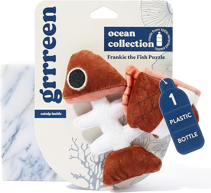 Cat Toys | Plush Toy Fish Puzzle Cat Toys for Indoor Cats | Eco Friendly Toy Made from Non Toxic Materials