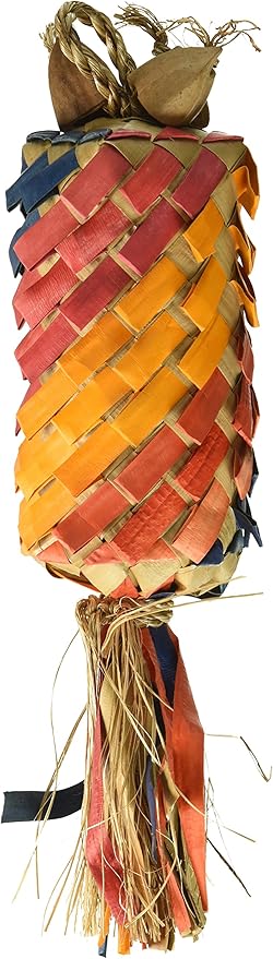 Planet Pleasures Rainbow Pinata Diagonal Bird Toy, Medium