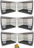 Lot of Breeding Bird Flight Cages for Canary Parakeet Aviaries Budgies Lovebird Finch (24" Black Divider)