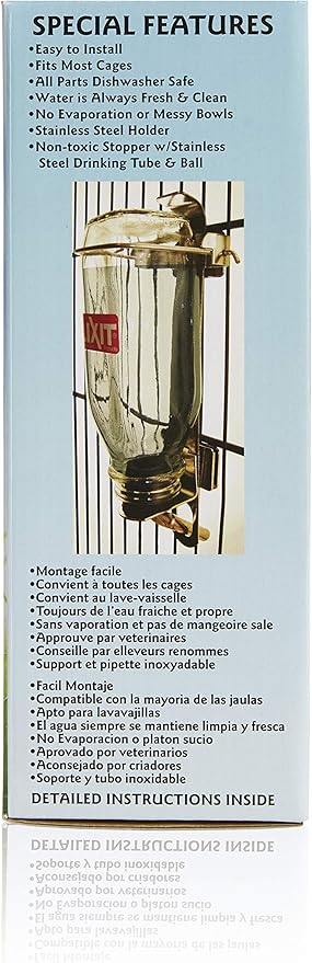Lixit Glass Bird Bottle Medium 16 oz