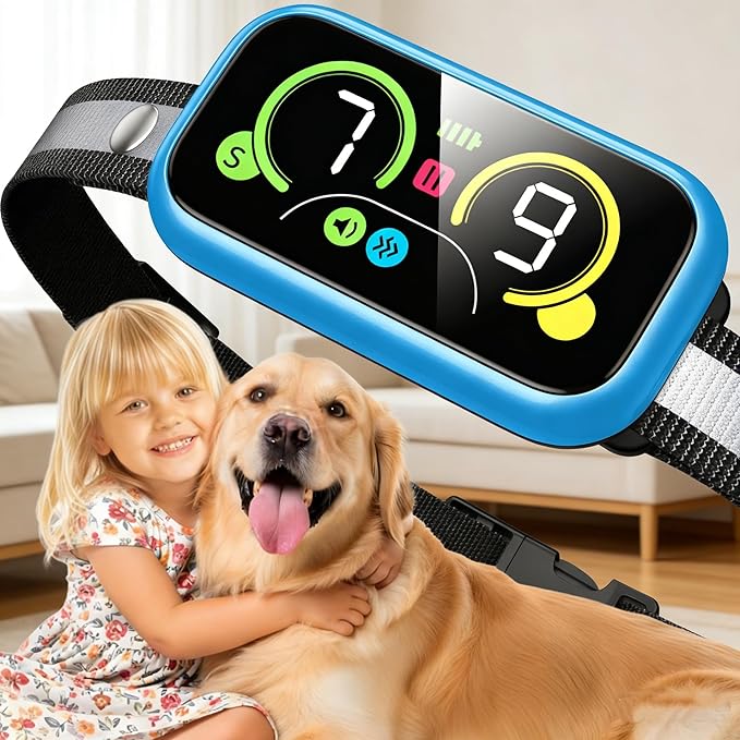 Dog Bark Collar Pro, Instant Bark Solution, Smart Anti Barking Device with 4 Correction Modes, Fast-Acting Barking Collar for for Large Medium Small Dogs 5-150lbs, Ideal for Home & Outdoor Use