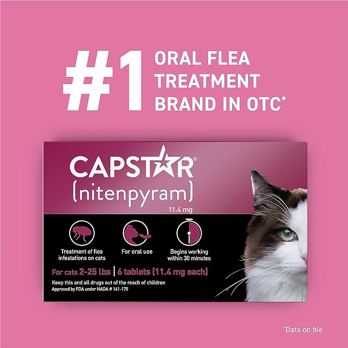 ADVECTA Flea Prevention for Small Cats 5-9 lbs (4 Doses) + CAPSTAR Flea Treatment for Cats 2-25 lbs (6 Doses) Bundle
