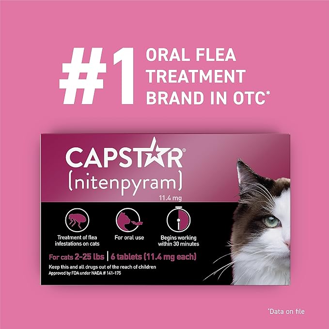 ADVECTA Flea Prevention for Large Cats Over 9 lbs (2 Doses) + CAPSTAR Flea Treatment for Cats 2-25 lbs (6 Doses) Bundle
