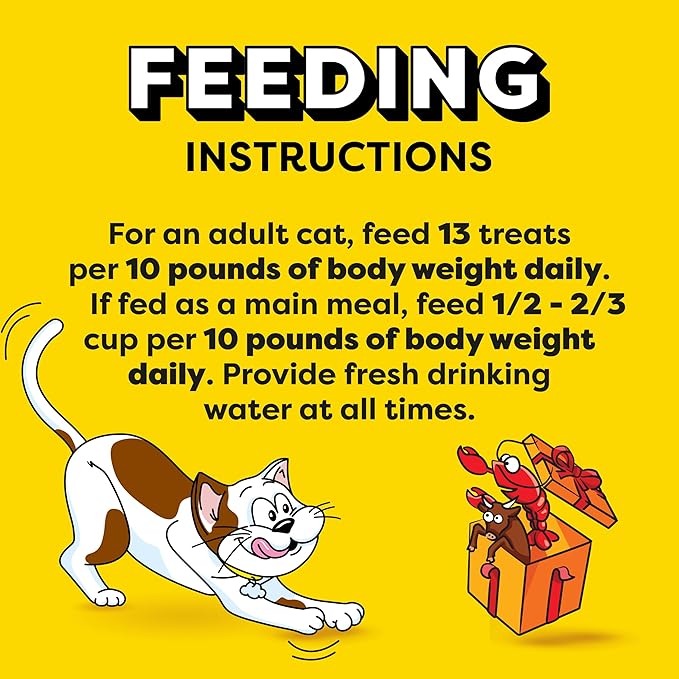 Temptations Birthday Cat Treats, Crunchy and Soft Cat Treats, Lobster & Beef Flavor, 6.3 oz. Pouch (Pack of 10)