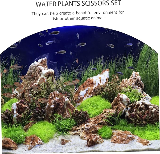 Happyyami 3pcs Set Fish Tank Cleaning Tool Aquarium Tools Kits Aquatic Plants Aquascaping Tools Aquarium Spatula Tool Water Plants Kit Water Plants Kit