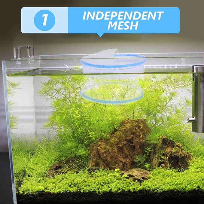 minkissy Small Breeding Net Aquarium Hatchery Box Floating Fish Spawning Incubator with Ventilated Lid for Betta Shrimp Fry Nursery and Isolation Tank