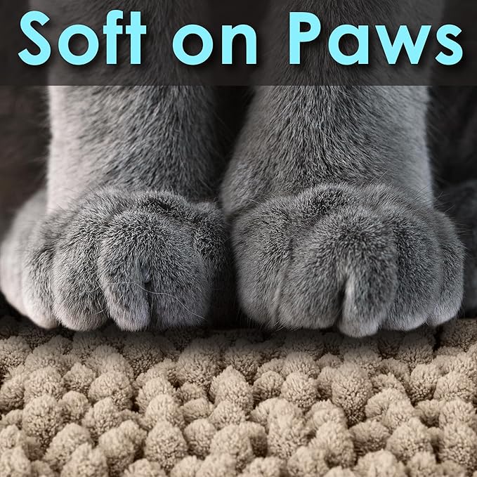 CatGuru Cat Litter Mat, Medium, Extra Large, XXL, Waterproof Litter Box Mat, Non Slip Kitty Litter Mat, Machine Washable Litter Trapping Mat, Soft Litter Tray, Cat Stuff (Medium, Sand/Heavy-Duty)