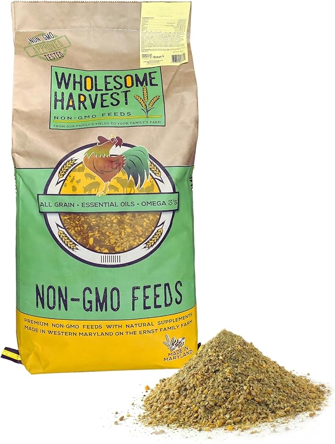 Non-GMO 25 lb Natural Gosling & Duckling Starter Feed - 22% High Protein Complete Bird Feed with Cracked Corn, Soybeans, Vitamins & Probiotics Formula for Healthy Flock Growth