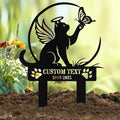 Custom Cat Grave Marker Outdoor, Personalized Metal Cat Memorial Grave Stake with Name and Date, Outdoor Waterrproof Cats Memorial Plaque