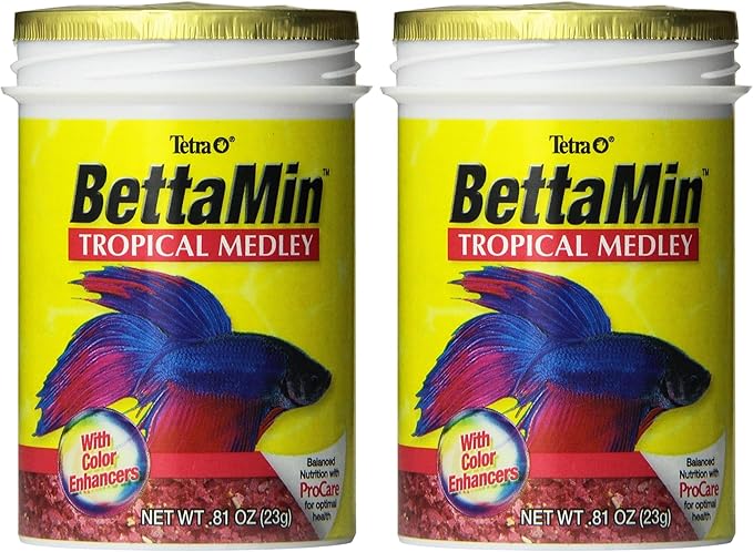 Tetra 16838 BettaMin Flakes, 0.81-Ounce,Blacks & Grays (Pack of 2)