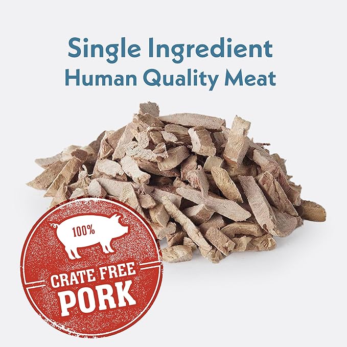 Fresh Is Best Freeze Dried Dog Treats – Raw Freeze Dried Treats for Dogs & Cats in Resealable Zipper Bag – High-Protein Single Ingredient Pork Heart Fillets – Made in The USA