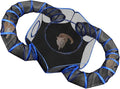 Outdoor Cat Enclosures Playground with 2 Circle Playpen Tunnels Catio, Outside House Include Portable Tent for Cats, Kitty and Small Animals - Indoor Outdoor Fence with Top Cover