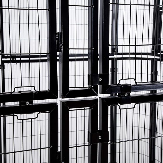 Large Walk-in Cages Heavy Duty Bird Cage Outdoor Aviary Parrot Macaw Conure Lovebird Pet House Finch Parakeet Cockatiel Macare Birdcages Black