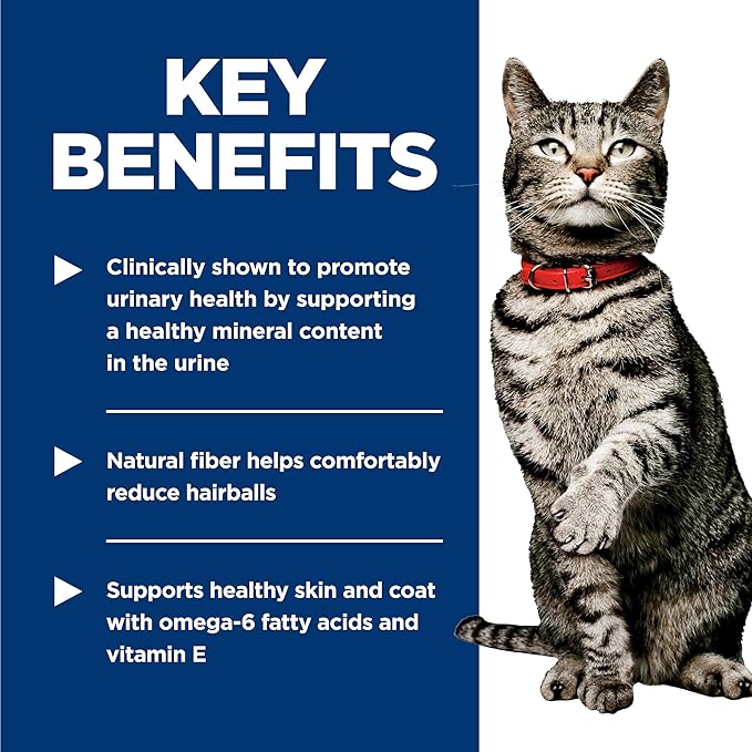 Hill's Science Diet Urinary Hairball Control Adult 1-6 Wet Cat Food, Tuna & Vegetables Stew, 2.9 oz Cans, Case of 24