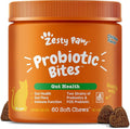 Zesty Paws Probiotic Bites for Cats - Gut Flora & Immune System Support - Cat Supplement with DE111 Bacillus subtilis - Pet Soft Chews with Probiotics & Prebiotics for Digestive Health - 60 Count
