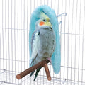 Comfort Corner Fleece Bird Blanket Parrot Cage Snuggle Hut Warm Bird Nest House Bed Hanging Hammock Toy for Parakeet Cockatiel Pigeon Small Animals Shelter Plush Bedding(Blue/L)