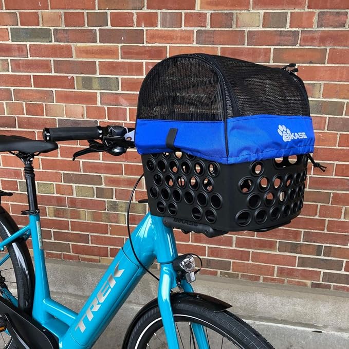 Bicycle Front Basket Pet Kit to Ride with Your Small pet! Universal fit on Most Bikes, Suitable for Pets 10lbs and Under. Keeps Your Dog Cool with Maximum Airflow!