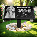 Personalized Pet Memorial Stone, Weatherproof Granite Dog Headstone - Custom Grave Markers for Dogs&Cats Engraved with Photo Name Date,Memorial Stones for Memory Garden