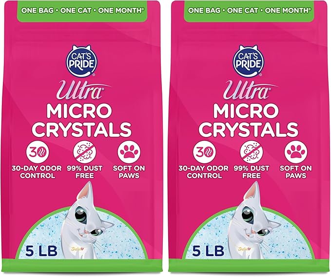 Ultra Micro Crystals Cat Litter 5 pounds (Pack of 2)