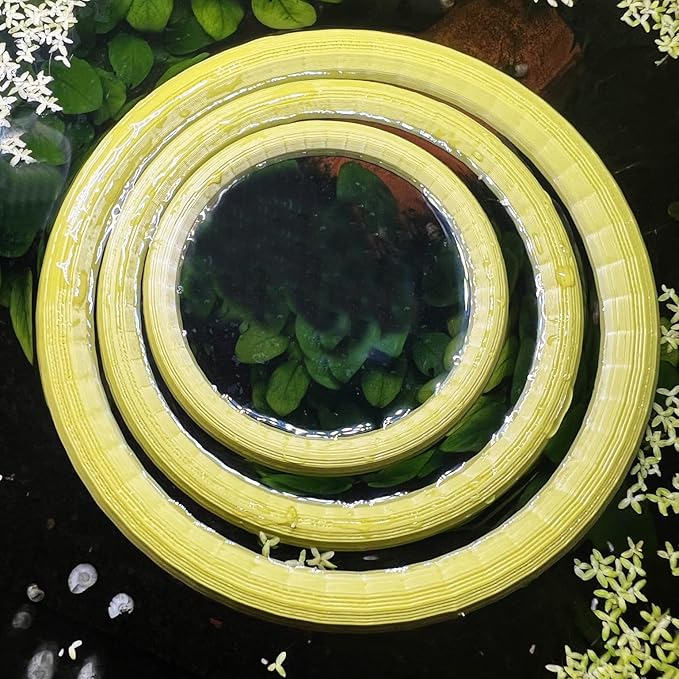 Aquarium Floating Duckweed Organizer. Set of 3 Floating Rings - 3in, 4in and 5 in. Floating Fish Feeding Ring. Aquarium Fish Tank Decor. Aquarium Starter Kit.