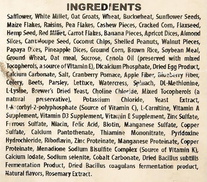 Higgins 466185 Higg Sunburst Food For Conure, 25-Pound