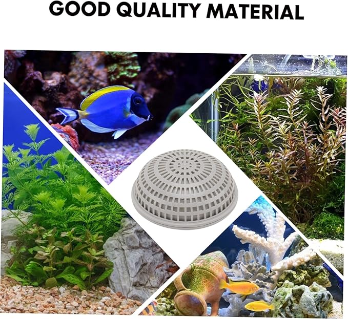 BESPORTBLE 2Pcs Aquatic Plant Holders Fish Tank Breeding Containers White Plastic Aquarium Landscaping Decor for Water Grass Spawning and Natural Underwater Scenery