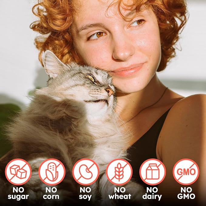 Cat Vitamins for Indoor & Outdoor Pets - 200 Chews - Healthy Cat Treats - Immune, Joint Support, Skin & Digestion - Multivitamin with Omega 3s, Glucosamine & Probiotics
