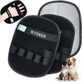 2PCS Pet Hair Removal Glove for Dogs&Cats,Upgraded 5-Finger Electrostatic Pet Hair Remover,Reusable Magic Brush Hair Remover Glove for Laundry,Carpets,Sofa Gaps and Car Seats(Black)