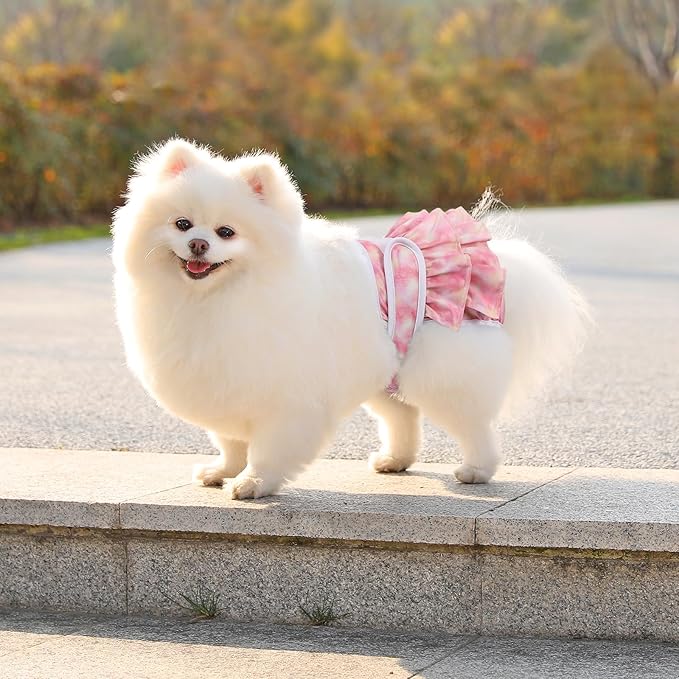 Dog Diapers Female Washable (3 Pack), Reusable Dog Period Diapers Female Doggie Diapers Puppy Diapers Female Dog Diapers for Heat, Incontinence, Excitable Urination,M