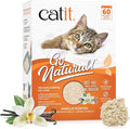 Catit - Go Natural Pea Husk Clumping Cat Litter - Dust Free, Easy Cleaning & Scooping, Flushable Kitty Litter with Odor Control & Subtle Fragrance - 12.3 Lbs, Vanilla Scented