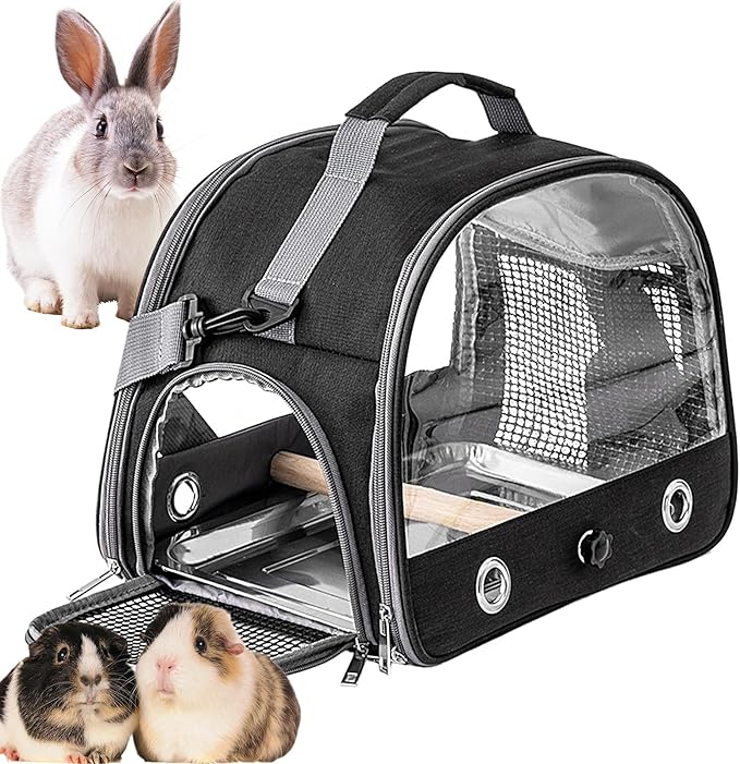 Portable Bird Travel Cage - Parrot Backpack with Strap, Compact Small Birds Carrier | Lightweight Outdoor Cage for Conures Budgies Parakeets Gentoo Parrots Travel Use Transport Companion