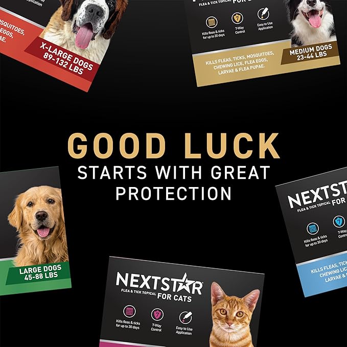 NEXTSTAR Flea and Tick Prevention for Dogs, Repellent & Control, Fast Acting Waterproof Topical Drops, Flea and Tick Prevention for Small Dogs, 1 Monthly Dose