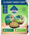 Blue Buffalo Delights Natural Adult Small Breed Wet Dog Food, Variety Pack, Made with Natural Ingredients, Filet Mignon & New York Strip Recipe in Hearty Gravy, 3.5-oz. Cups (12 Count, 6 of Each)