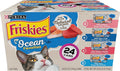 Purina Friskies Ocean Favorites Wet Cat Food Pate and Meaty Bits Variety Pack With Salmon and Tuna - (Pack of 24) 5.5 oz. Cans