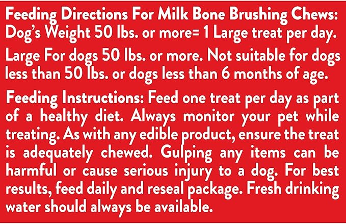 Milk-Bone Brushing Chews Original Chicken Flavor Daily Dental Dog Treats, Large, 24.2 Oz. Bag