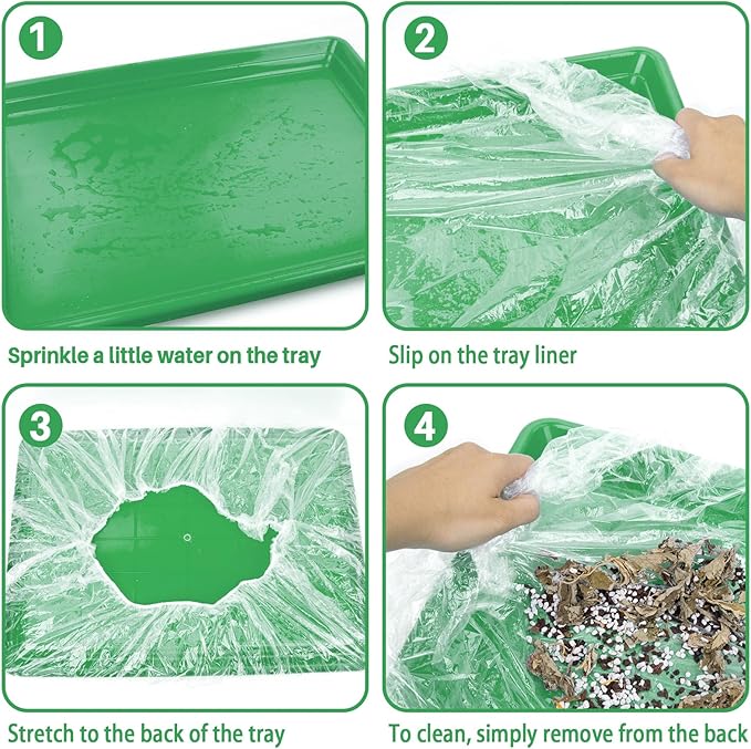 Disposable Bird Cage Liner - 40PCS Elastic Plastic Small Animal Cage Liners Waterproof Easy to Clean Leakproof for Portable Birdcage Litter Box Liners for Parakeet Hedgehog Hamster (14x9.8in)