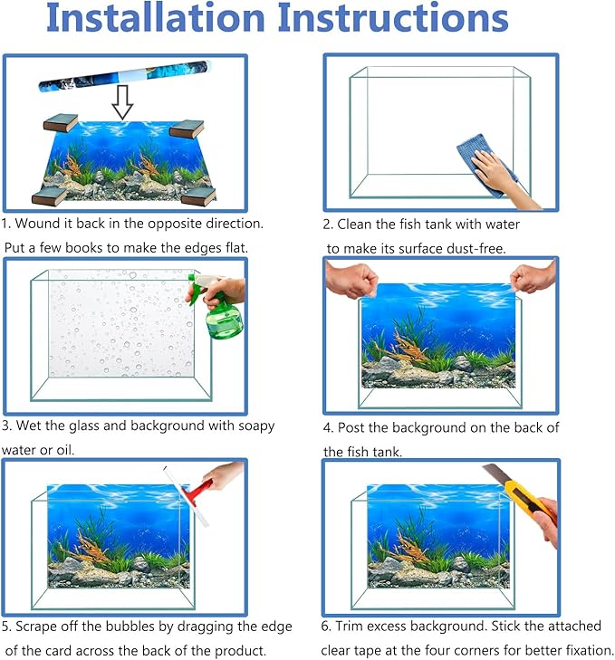 Fish Tank Background Sea Anemone Coral Theme Aquarium Background Poster Fish Backdrop for Aquarium Wallpaper Double-Sided Fish Tank Sticker Paper